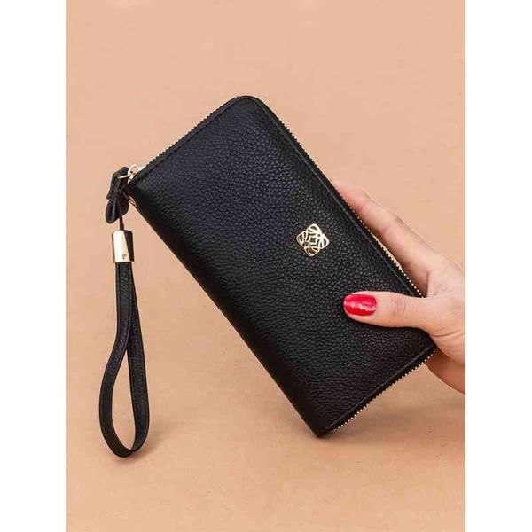wallet women's long 2021 leather handbag multifunctional zipper layer cowhide silver bag small, Red;black
wallet women's long 2021 leather handbag multifunctional zipper layer cowhide silver bag small, Red;black