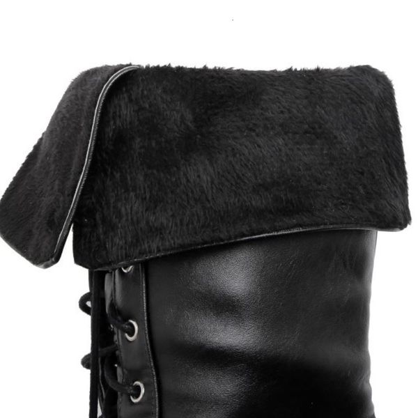 boots coolcept fashion cross strap knee high for women platform thick heels shoes winter warm footwear size 34-431 qdjp, Black
boots coolcept fashion cross strap knee high for women platform thick heels shoes winter warm footwear size 34-431 qdjp, Black