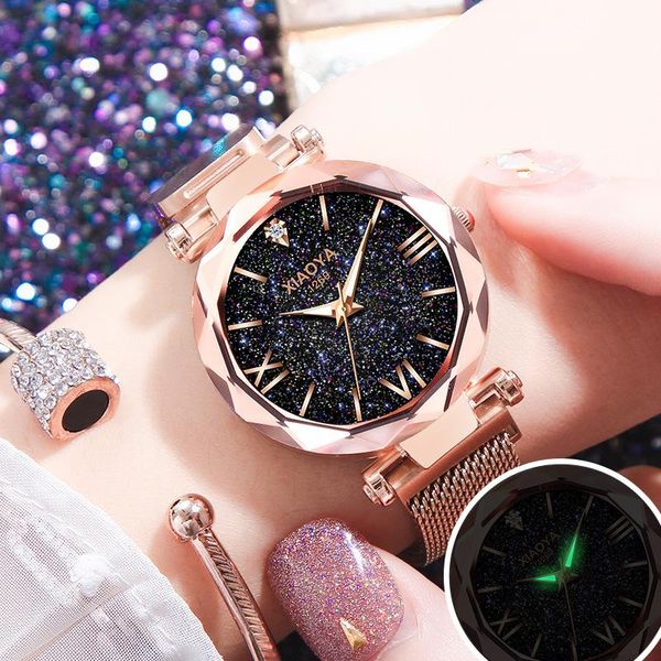 wristwatches fashion women watches luxury bracelet ladies watch roman numerals gold quartz female clock magnet strap crystal wristwatch, Slivery;brown
wristwatches fashion women watches luxury bracelet ladies watch roman numerals gold quartz female clock magnet strap crystal wristwatch, Slivery;brown