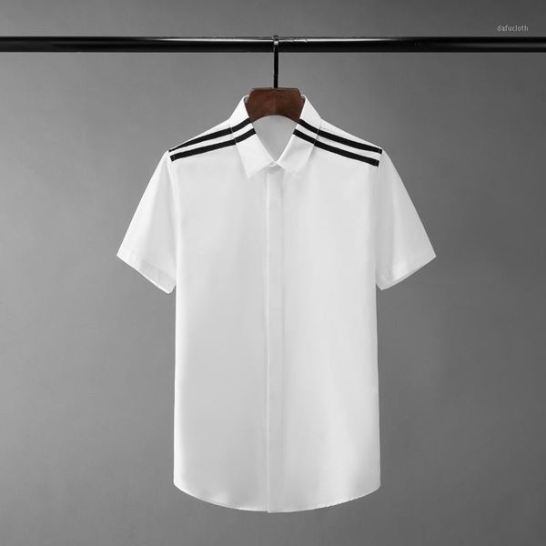 minglu cotton male shirts short sleeve double ribbon casual mens dress fashion slim fit party man 4xl men's, White;black
minglu cotton male shirts short sleeve double ribbon casual mens dress fashion slim fit party man 4xl men's, White;black