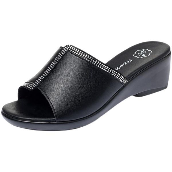 slippers women slipper's 2021 ladies summer shoes high heels fashion rhinestone genuine leather, Black
slippers women slipper's 2021 ladies summer shoes high heels fashion rhinestone genuine leather, Black