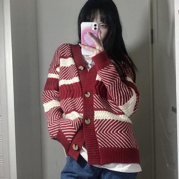 women's knits & tees goematric cardigan vintage women sweater autumn oversized knitwear girl sweaters, White
women's knits & tees goematric cardigan vintage women sweater autumn oversized knitwear girl sweaters, White