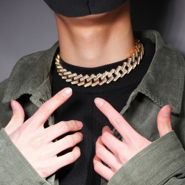 street hip hop square zirconium bar cuban necklace european and american ins retro punk style chain accessories, Silver
street hip hop square zirconium bar cuban necklace european and american ins retro punk style chain accessories, Silver