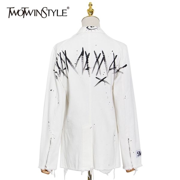 patchwork tassel print blazer for women notched long sleeve hit color casual denim jacket female fashion 210524, White;black
patchwork tassel print blazer for women notched long sleeve hit color casual denim jacket female fashion 210524, White;black