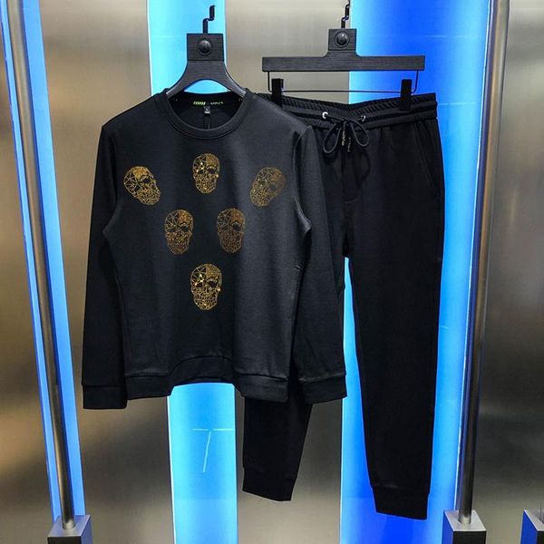 men's tracksuits skull drill winter tracksuit male sets pure cotton hoodie sweatshirt and pants 2 pieces / loose jogging warm, Gray
men's tracksuits skull drill winter tracksuit male sets pure cotton hoodie sweatshirt and pants 2 pieces / loose jogging warm, Gray