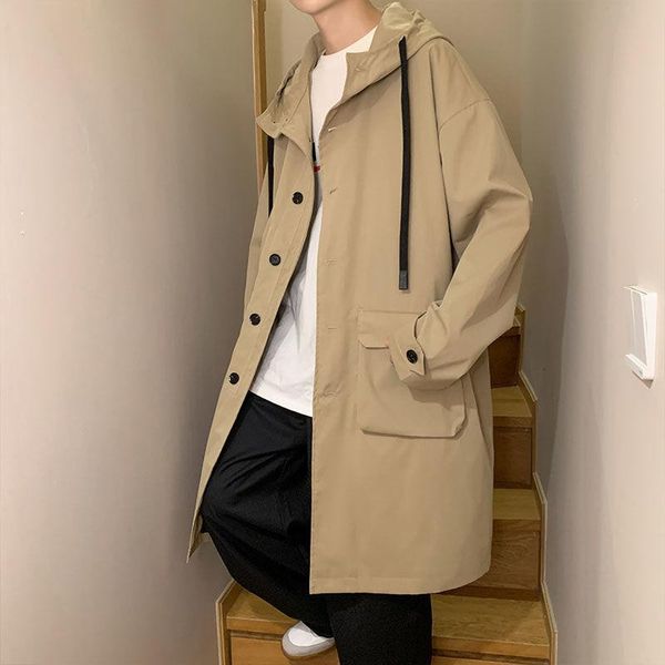 men's jackets pr 2021 retro loose mid-length coat casual windbreaker jacket streetwear hip hop hooded coats male, Black;brown
men's jackets pr 2021 retro loose mid-length coat casual windbreaker jacket streetwear hip hop hooded coats male, Black;brown