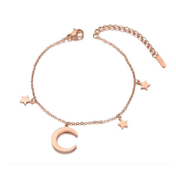 charm bracelets fashion stainless steel moon & star for women girls rose gold chain link summer beach bracelet b20004, Golden;silver
charm bracelets fashion stainless steel moon & star for women girls rose gold chain link summer beach bracelet b20004, Golden;silver