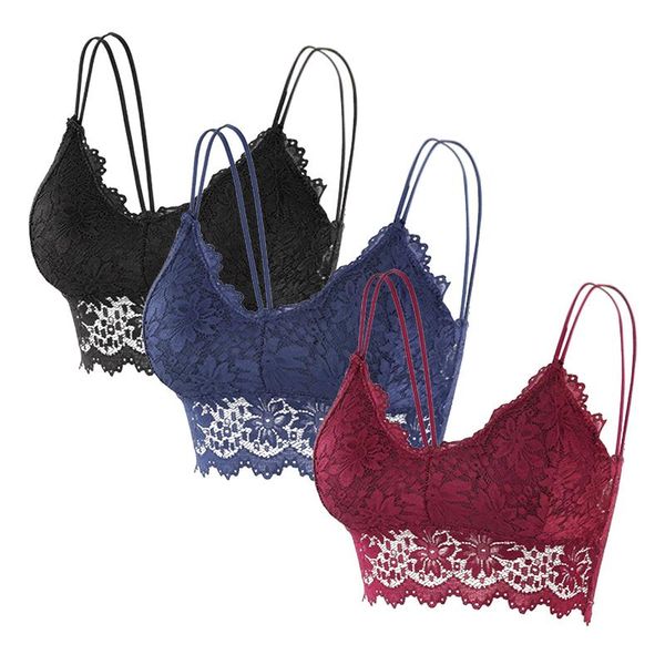 camisoles & tanks 3pcs french style lace bra women bralette girls soild color lingeries deep v wireless underwear seamless bras, Black;white
camisoles & tanks 3pcs french style lace bra women bralette girls soild color lingeries deep v wireless underwear seamless bras, Black;white