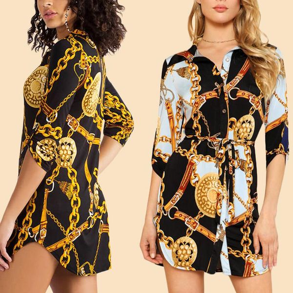 casual dresses women long sleeve chain print shirt dress ladies mini elegant robe femme ete 2021 kleider damen, Black;gray
casual dresses women long sleeve chain print shirt dress ladies mini elegant robe femme ete 2021 kleider damen, Black;gray