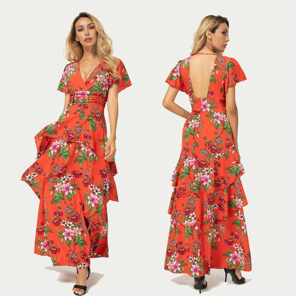 luxury party evening dress creative 2021 summer elegant women's short sleeve v-neck irregular skirt, Black
luxury party evening dress creative 2021 summer elegant women's short sleeve v-neck irregular skirt, Black