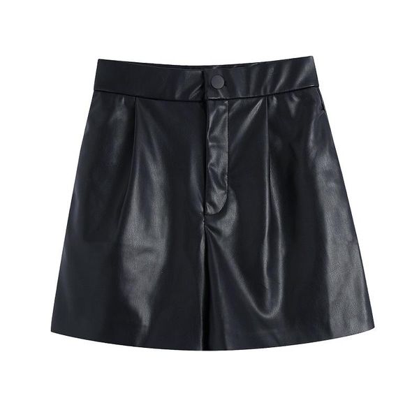 women's shorts mesttraf women 2021 fashion faux leather side pockets vintage high waist zipper female streetwear, White;black
women's shorts mesttraf women 2021 fashion faux leather side pockets vintage high waist zipper female streetwear, White;black