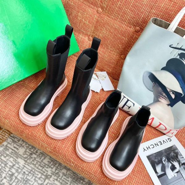 boots 2021 autumn winter women's middle tube thick-soled short mid heel leather pink, Black
boots 2021 autumn winter women's middle tube thick-soled short mid heel leather pink, Black