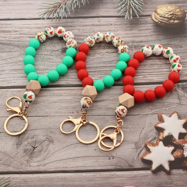 beaded, strands latest colorful print silicone beads pave beaded elastic bracelets keychain for women christmas elements fine anti-lost bang, Black
beaded, strands latest colorful print silicone beads pave beaded elastic bracelets keychain for women christmas elements fine anti-lost bang, Black