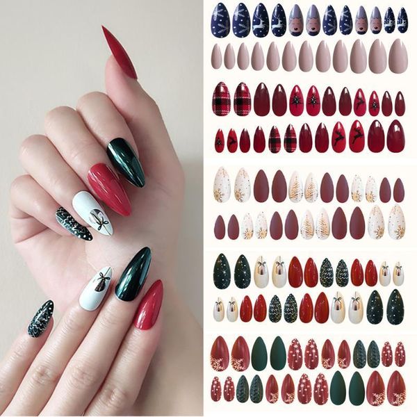 24pcs/box acrylic full cover artificial fake nails christmas tree snowman detachable false nail art tips diy tool1, Red;gold
24pcs/box acrylic full cover artificial fake nails christmas tree snowman detachable false nail art tips diy tool1, Red;gold
