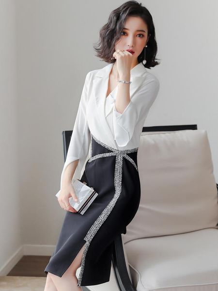 casual dresses dress 2021 spring suit and style autumn banquet temperament formal occasion ol professional, Black;gray
casual dresses dress 2021 spring suit and style autumn banquet temperament formal occasion ol professional, Black;gray
