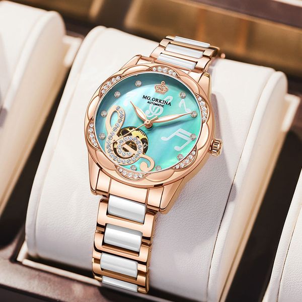 watch automaton , female automatic mechanical ceramic steel belt, waterproof small green table, tiktok, same lady, Slivery;brown
watch automaton , female automatic mechanical ceramic steel belt, waterproof small green table, tiktok, same lady, Slivery;brown