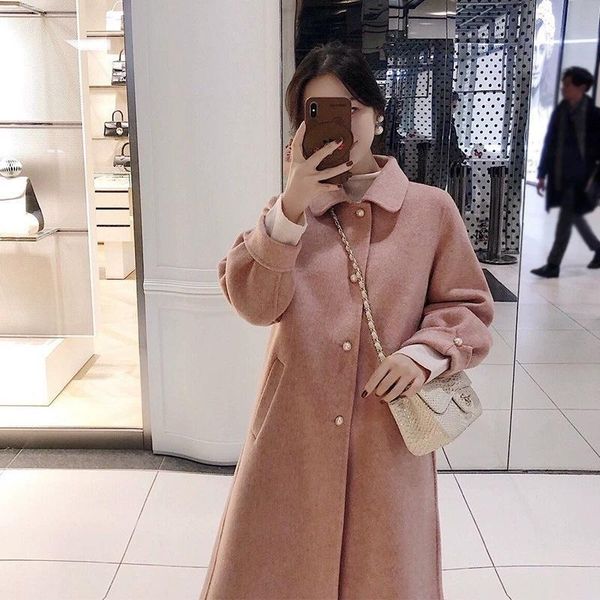women's wool & blends 2021 autumn sweater coat mid-length solid color long-sleeved lapel fashion woolen to keep warm and thick qm*, Black
women's wool & blends 2021 autumn sweater coat mid-length solid color long-sleeved lapel fashion woolen to keep warm and thick qm*, Black