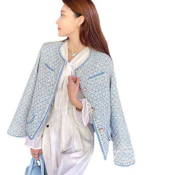 korean autumn clothes 2021 women's high-end short blue small fragrance coat spring and salt series, Black;brown
korean autumn clothes 2021 women's high-end short blue small fragrance coat spring and salt series, Black;brown