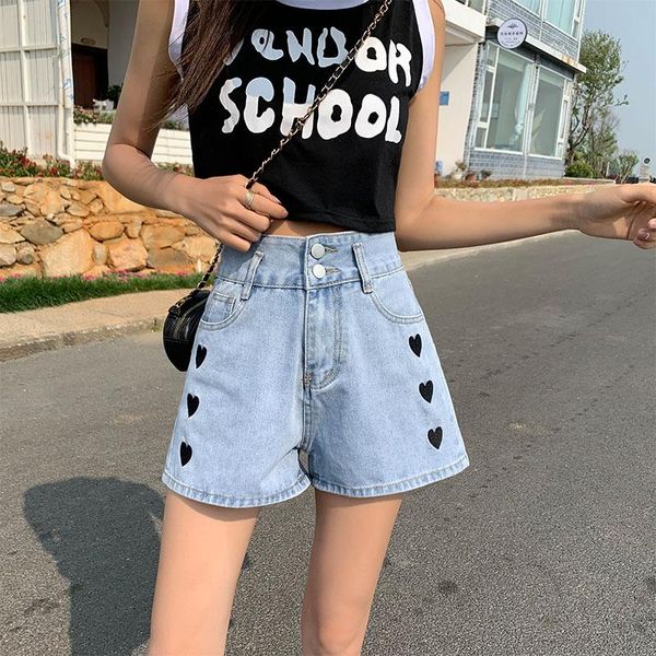 women's shorts jean fashion love printed korean a-line cute jeans casual aesthetic high waist ladies ching, White;black
women's shorts jean fashion love printed korean a-line cute jeans casual aesthetic high waist ladies ching, White;black