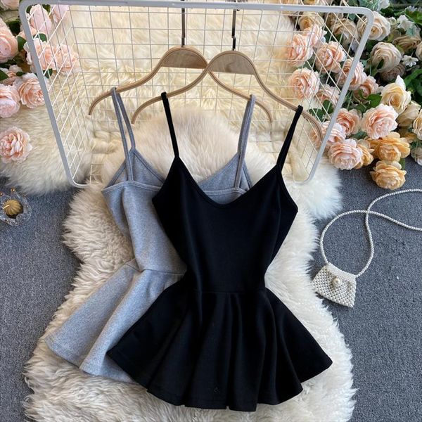 street style spaghetti strap women tanks slim waist casual chic ruffled peplum comfortable small, White
street style spaghetti strap women tanks slim waist casual chic ruffled peplum comfortable small, White
