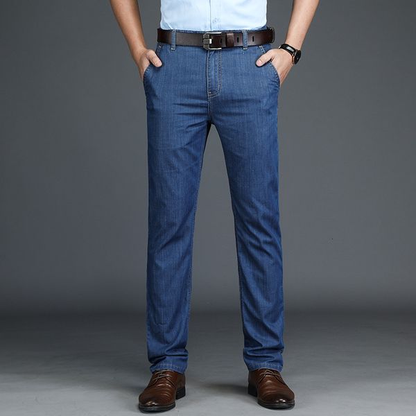 jeans thin men's spring and summer stretch slim straight pants casual middle-aged elderly, Blue
jeans thin men's spring and summer stretch slim straight pants casual middle-aged elderly, Blue