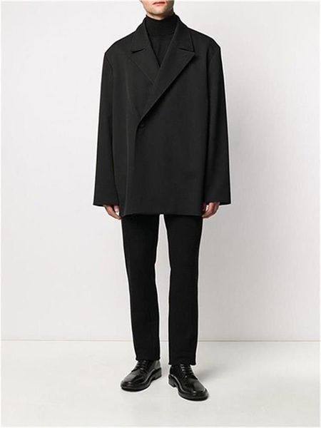 men's suits & blazers spring and autumn lapel pure color short side open jacket a button design simple fashion loose leisure suit, White;black
men's suits & blazers spring and autumn lapel pure color short side open jacket a button design simple fashion loose leisure suit, White;black