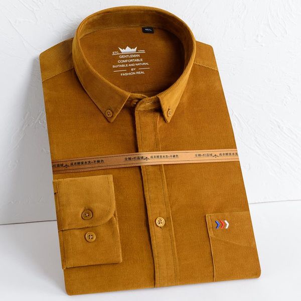 men's casual shirts corduroy button-down 100% cotton single patch pocket comfortable long sleeve standard-fit quality shirt, White;black
men's casual shirts corduroy button-down 100% cotton single patch pocket comfortable long sleeve standard-fit quality shirt, White;black