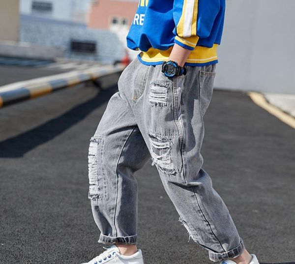 jeans children's baby trousers solid color ripped fashion autumn style straight pants, Blue
jeans children's baby trousers solid color ripped fashion autumn style straight pants, Blue