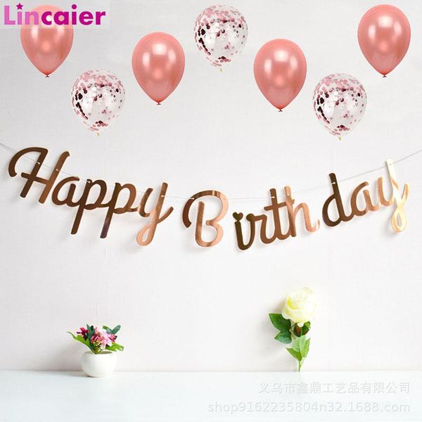 party decoration rose gold happy birthday banner 1st first boy girl kids bunting fabric flags garland one year
party decoration rose gold happy birthday banner 1st first boy girl kids bunting fabric flags garland one year