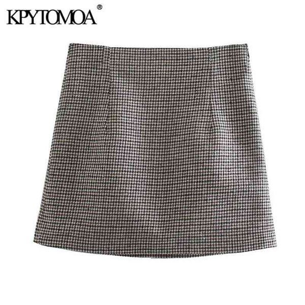 women chic fashion office wear houndstooth mini skirt vintage high waist side zipper female skirts mujer 210420, Black
women chic fashion office wear houndstooth mini skirt vintage high waist side zipper female skirts mujer 210420, Black