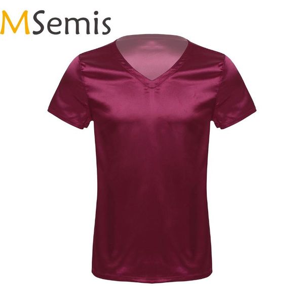 men male v neck short sleeve satin casual t-shirt loose pajamas solid color loungewear sleepwear nightwear men's t-shirts, White;black
men male v neck short sleeve satin casual t-shirt loose pajamas solid color loungewear sleepwear nightwear men's t-shirts, White;black
