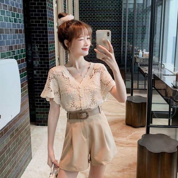 summer korean fashion skirt set women sweet short sleeved blouse and shorts with belt elegant 2 piece suits q152 women's tracksuits, Gray
summer korean fashion skirt set women sweet short sleeved blouse and shorts with belt elegant 2 piece suits q152 women's tracksuits, Gray