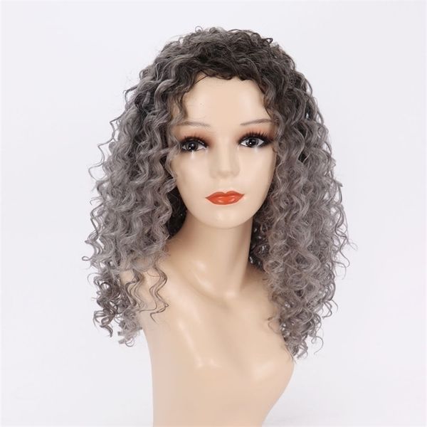 hair, small long curly gradient black gray fashion women's headcover 9338
hair, small long curly gradient black gray fashion women's headcover 9338