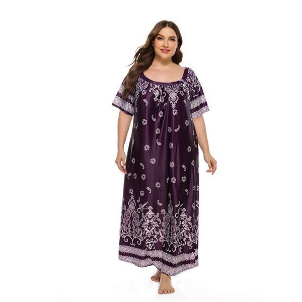 plus size dresses party dress round neck short sleeve and ankle long skirt purple print fashion elegant, Black
plus size dresses party dress round neck short sleeve and ankle long skirt purple print fashion elegant, Black