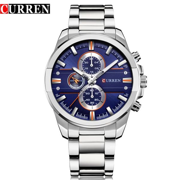 wristwatches curren casual men watches military quartz watch stainless steel waterproof wristwatch male clock relogio masculino, Slivery;brown
wristwatches curren casual men watches military quartz watch stainless steel waterproof wristwatch male clock relogio masculino, Slivery;brown