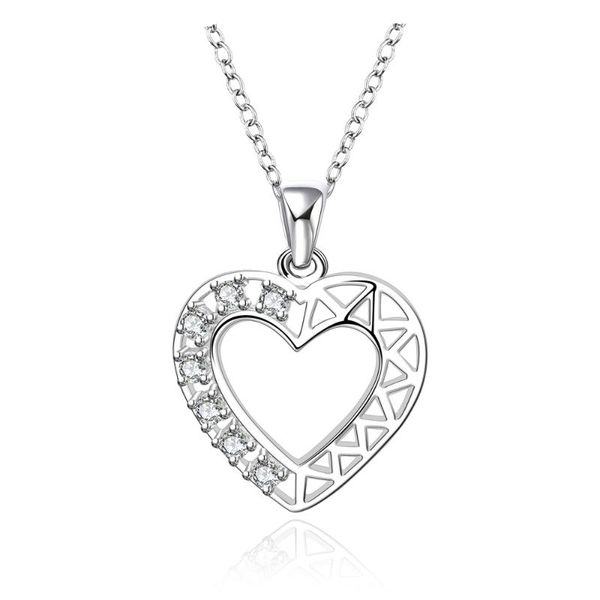heart pendant necklace classic silver plated & zirconia for women simple inlaid stone fashion 18inch rolo chain collar necklaces
heart pendant necklace classic silver plated & zirconia for women simple inlaid stone fashion 18inch rolo chain collar necklaces