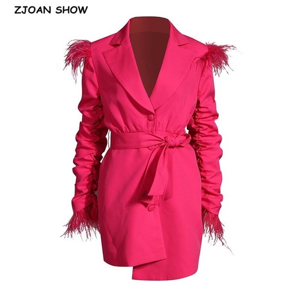 autumn feather fur ruched pleated long sleeve blazer retro women notched collar tie bow sashes mid suit fashion coat 210429, White;black
autumn feather fur ruched pleated long sleeve blazer retro women notched collar tie bow sashes mid suit fashion coat 210429, White;black
