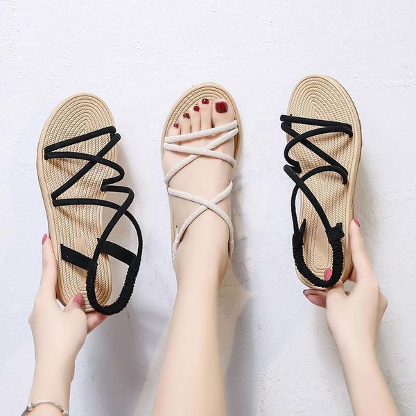 dress shoes summer women's barefoot low heels ladies roman gladiator sandals suede rope ankle strap wedge beach soft large size 35-43, Black
dress shoes summer women's barefoot low heels ladies roman gladiator sandals suede rope ankle strap wedge beach soft large size 35-43, Black
