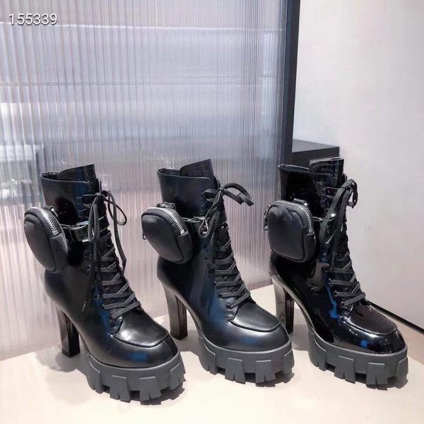2021 luxury designer shoes women's monolith leather and nylon fabric short boots shorts thick thicks heel boot, Black
2021 luxury designer shoes women's monolith leather and nylon fabric short boots shorts thick thicks heel boot, Black