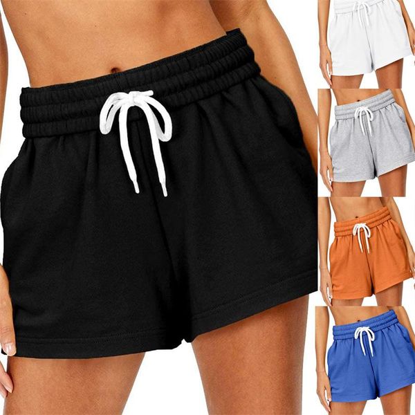 women's shorts summer women loose casual sports female solid color elastic waist sweatpants for exercise daily, White;black
women's shorts summer women loose casual sports female solid color elastic waist sweatpants for exercise daily, White;black