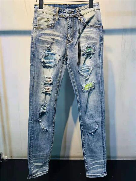 21s mens jeans men denim casual embroidery vintage patchwork pants classic applique holes motorcycle biker sl skinny jean trousers s, Blue
21s mens jeans men denim casual embroidery vintage patchwork pants classic applique holes motorcycle biker sl skinny jean trousers s, Blue