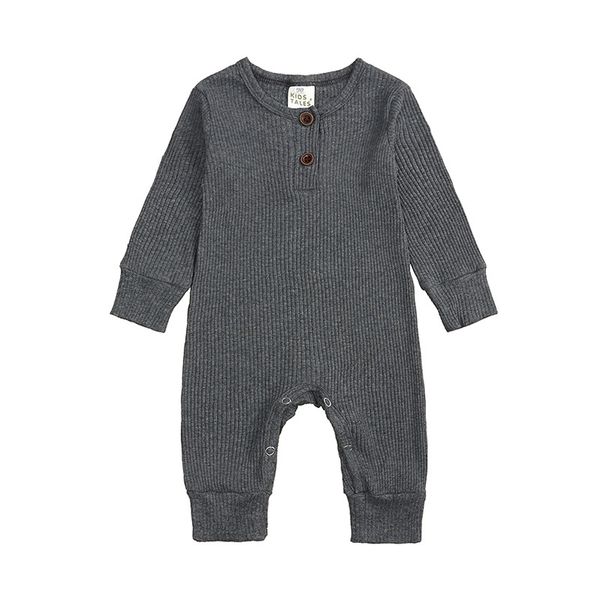 

Spring Autumn Baby Clothes Newborn Infant Baby Boy Girl Cotton Solid Romper Knitted Ribbed Jumpsuit Warm Outfit, Army green