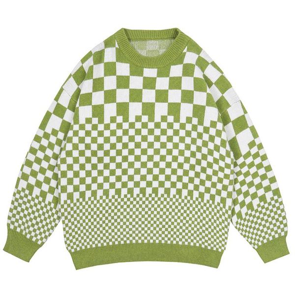 men's sweaters mens harajuku plaid winter oversized couple knitwear male casual loose vintage 90s black white pullover, White;black
men's sweaters mens harajuku plaid winter oversized couple knitwear male casual loose vintage 90s black white pullover, White;black
