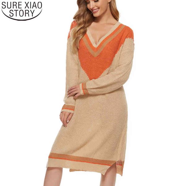 v-neck long autumn and winter clothes korean fashion striped sweater pullover loose women 11754 210417, White;black
v-neck long autumn and winter clothes korean fashion striped sweater pullover loose women 11754 210417, White;black