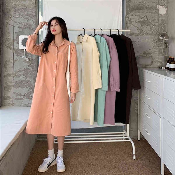 dress wet 2021 female spring long velvet shirt sleeves only breasted loose in a straight solid color, Black;gray
dress wet 2021 female spring long velvet shirt sleeves only breasted loose in a straight solid color, Black;gray