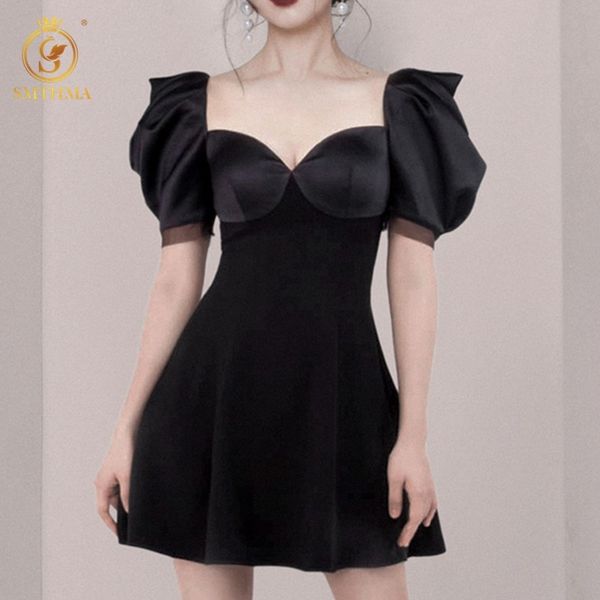 fashion vintage black summer dress women's temperament v-neck high-quality party vestidos 210520, Black;gray
fashion vintage black summer dress women's temperament v-neck high-quality party vestidos 210520, Black;gray