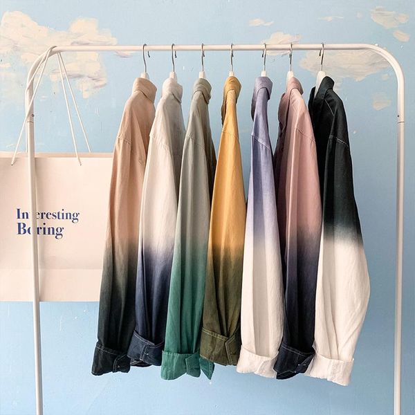 men's casual shirts autumn gradient hip hop long sleeve shirt jacket korea youth workwear couples polyester fiber 60cs, White;black
men's casual shirts autumn gradient hip hop long sleeve shirt jacket korea youth workwear couples polyester fiber 60cs, White;black