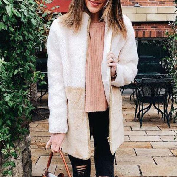 women's jackets 2021 winter coat women wool long overcoat patchwork turn down collar jacket sleeve warm clothes women zipper coat beige, Black;brown
women's jackets 2021 winter coat women wool long overcoat patchwork turn down collar jacket sleeve warm clothes women zipper coat beige, Black;brown