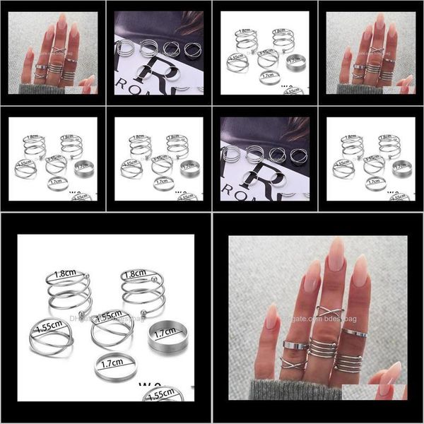 band jewelry6 pcs/set vintage alloy multilayer joint knuckle rings female charms jewelry for women fashion party gift t203 drop delivery 202, Silver
band jewelry6 pcs/set vintage alloy multilayer joint knuckle rings female charms jewelry for women fashion party gift t203 drop delivery 202, Silver