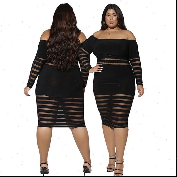 womens dresses plus size women long sleeve transparent mesh dress slash neck off shoulder black bodycon wholesale, Black;gray
womens dresses plus size women long sleeve transparent mesh dress slash neck off shoulder black bodycon wholesale, Black;gray